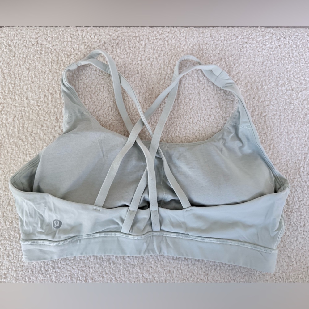 lululemon athletica Light Sage Green Strappy Sports Bra
